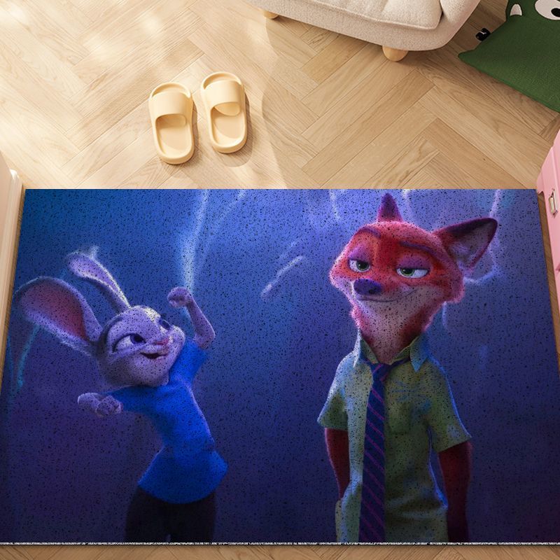 Cartoon Illustrated Area Rug