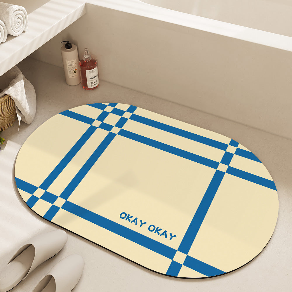 Floral Design Cotton Bath Mat Kalsten