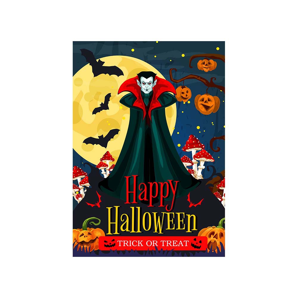 Halloween door poster with large-format Grim Reaper illustration and reusable PVC tarp fabric