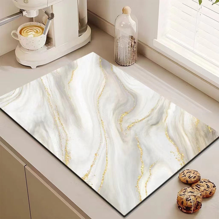 Luxury Marble Design Kitchen Mat