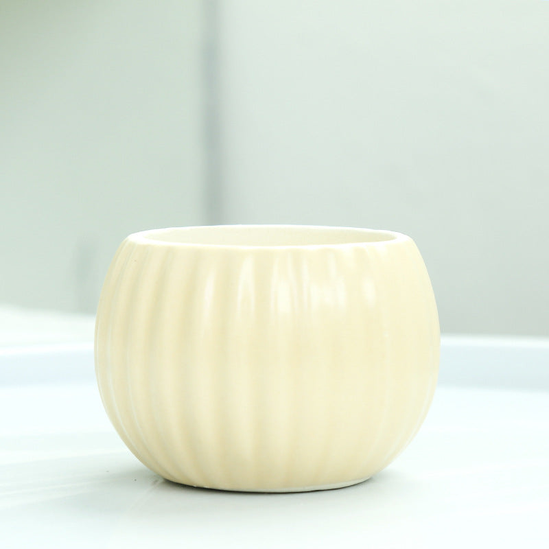 Ribbed Ceramic Planter Kalsten