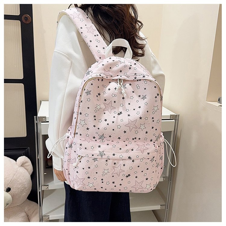 Backpack with Sparkling Star Motif and Charming Pendant Kalsten