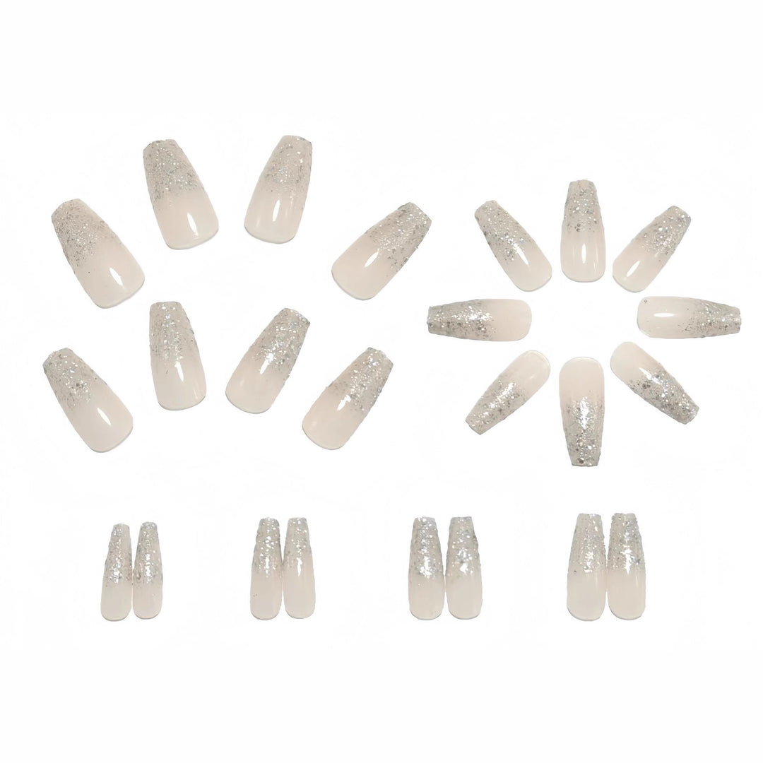 Artificial nails with glitter French tips Kalsten