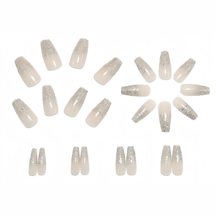 Artificial nails with glitter French tips Kalsten