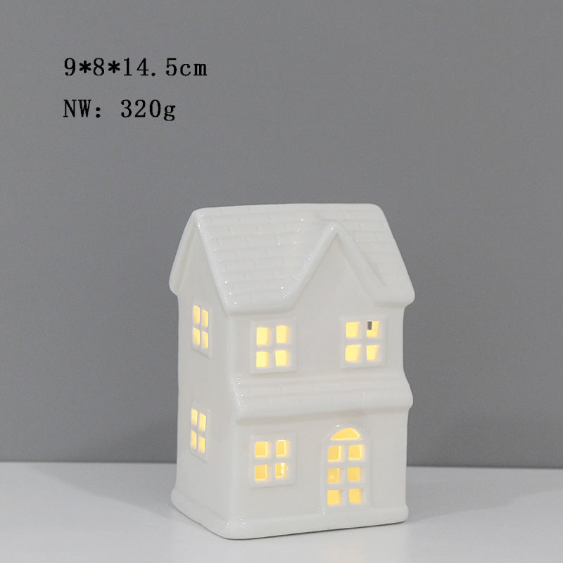 Ceramic House-Shaped Tea Light Holder Kalsten