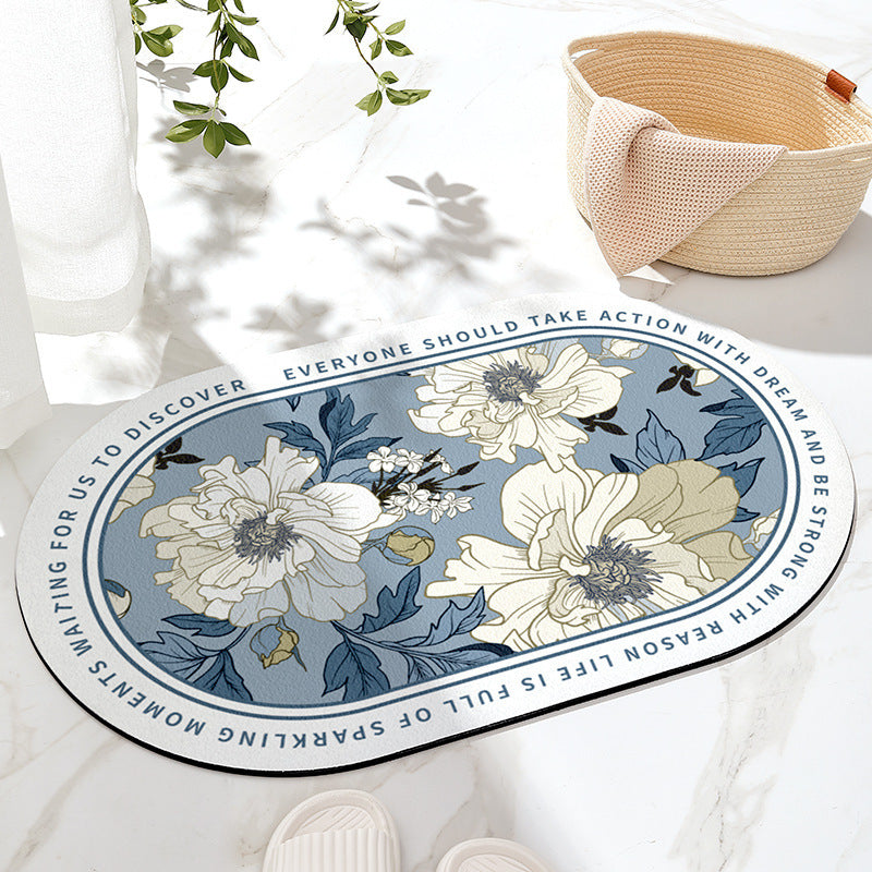 Floral Inspirational Bath Mat