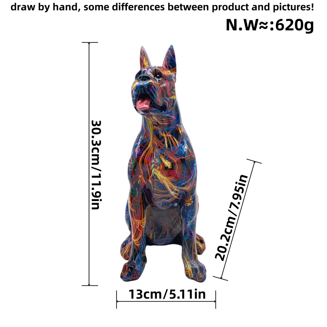 Colorful decorative figure of a dog in modern design Kalsten