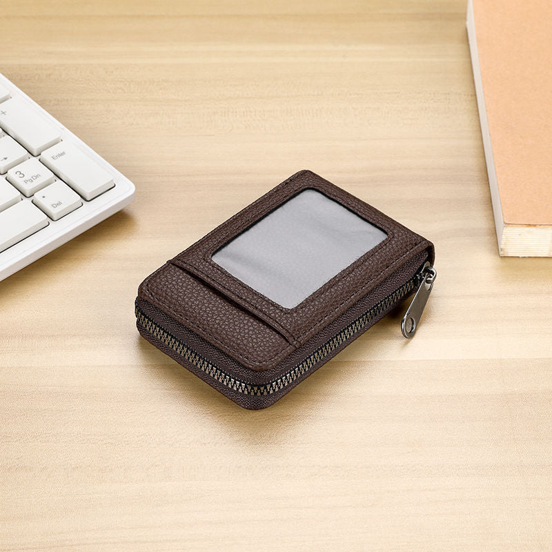 Premium Leather Zippered Cardholder