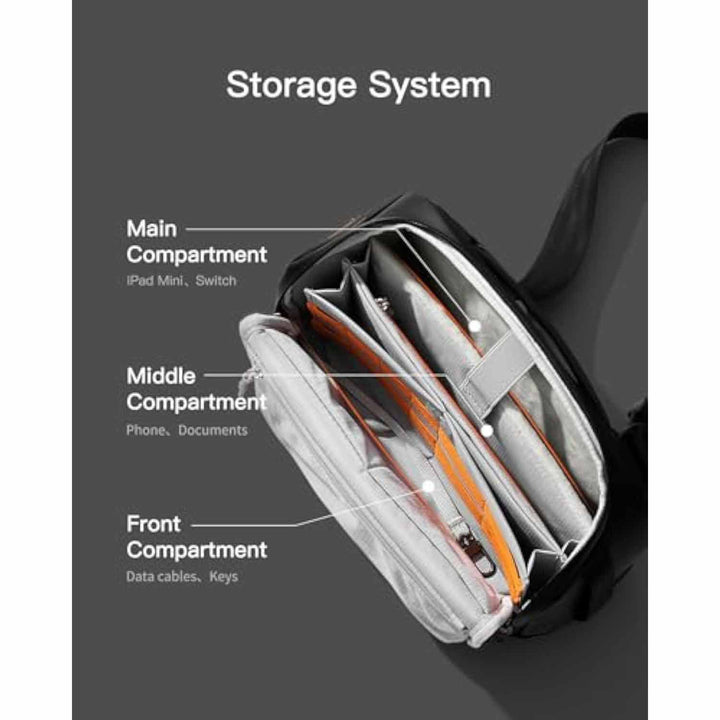 Multifunctional Messenger Bag with Adjustable Strap and Numerous Compartments Kalsten