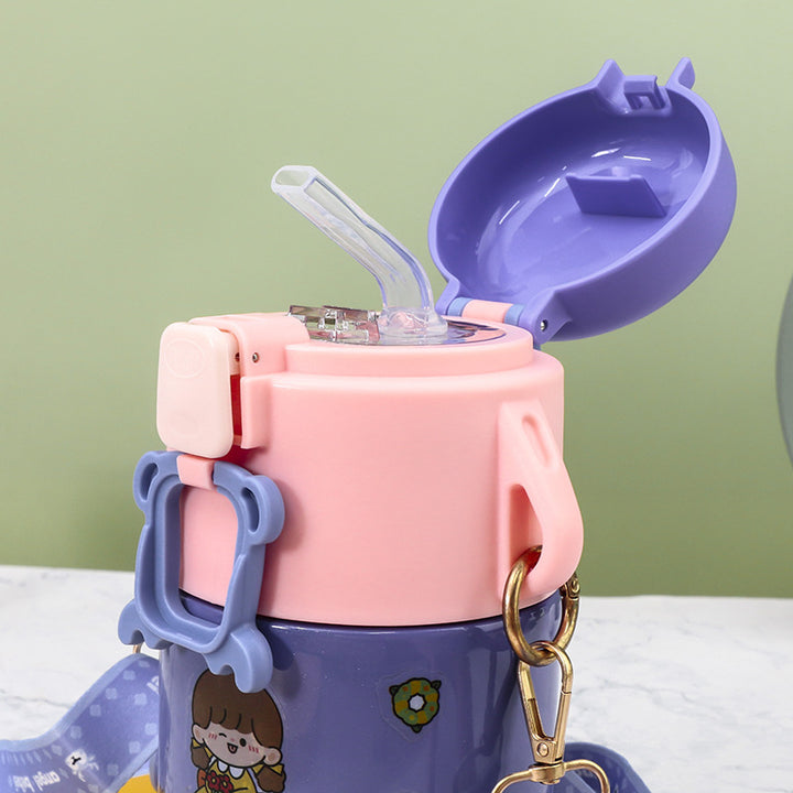 Women's Insulated Drinking Bottle with Multiple Carry Options and Cheerful Design Kalsten