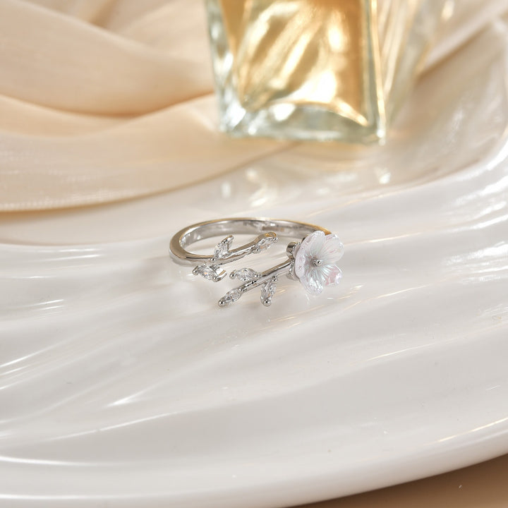 Double-Band Heart Halo Ring With Pavé Accents