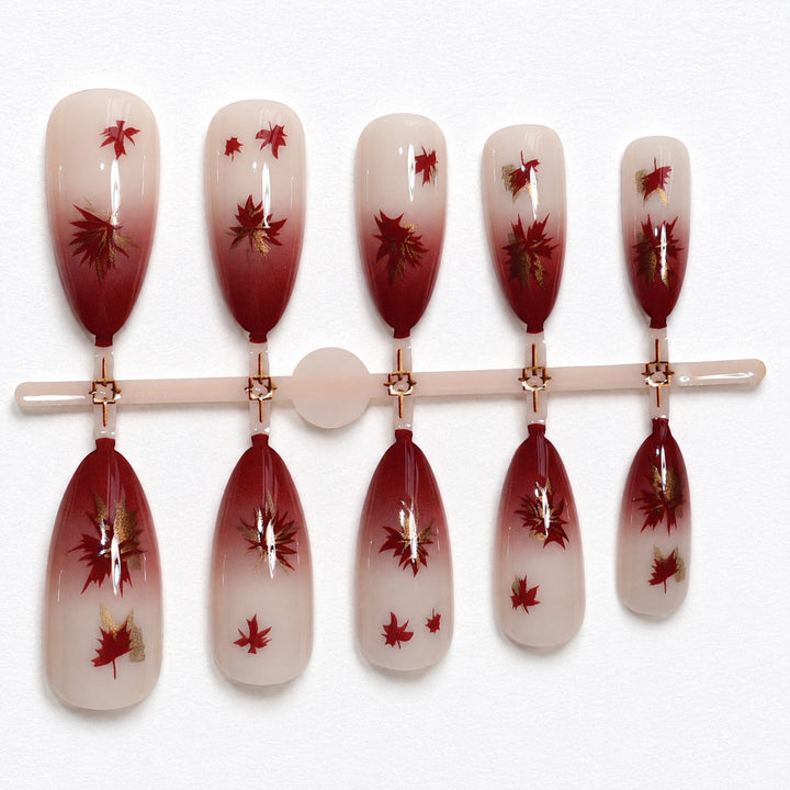 Artificial nails with leaf design Kalsten