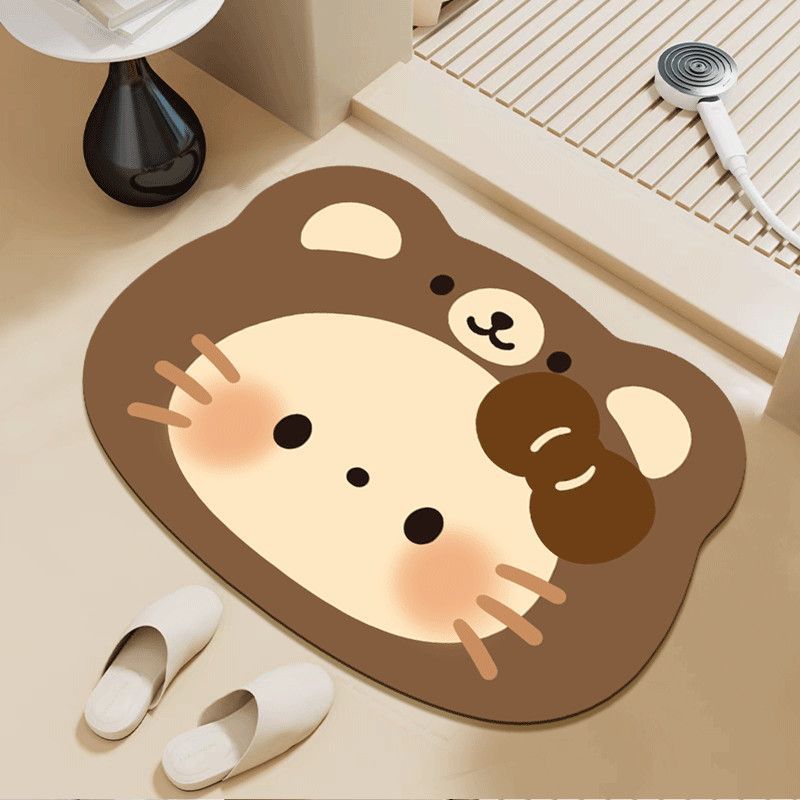 Cartoon Themed Plush Bath Mat