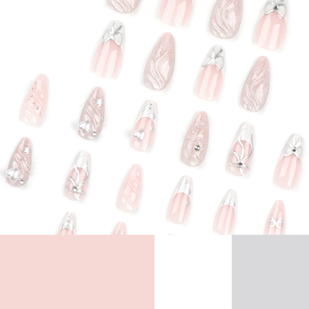 Artful stiletto nails with elegant decoration Kalsten