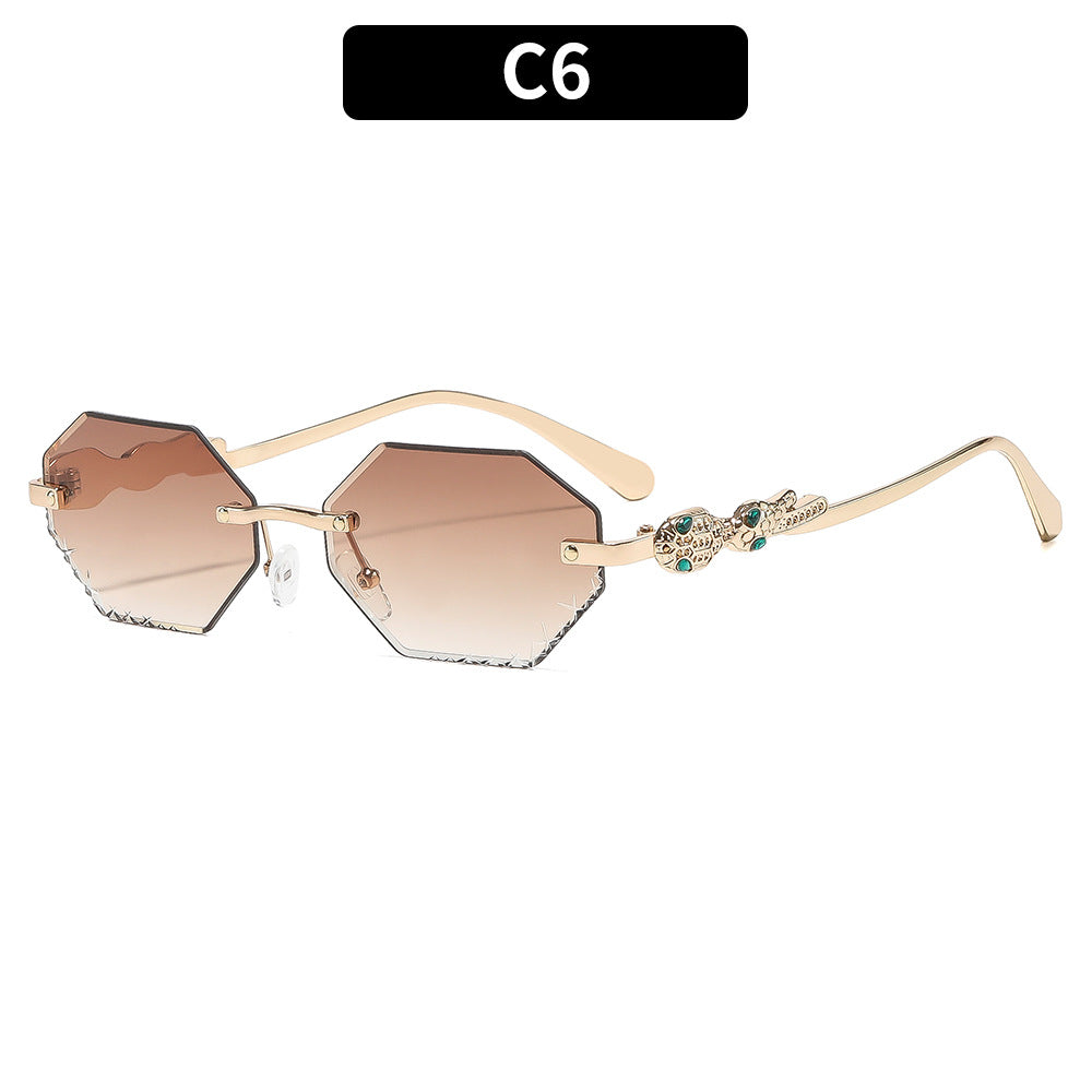Ornate Octagonal Frame Sunglasses