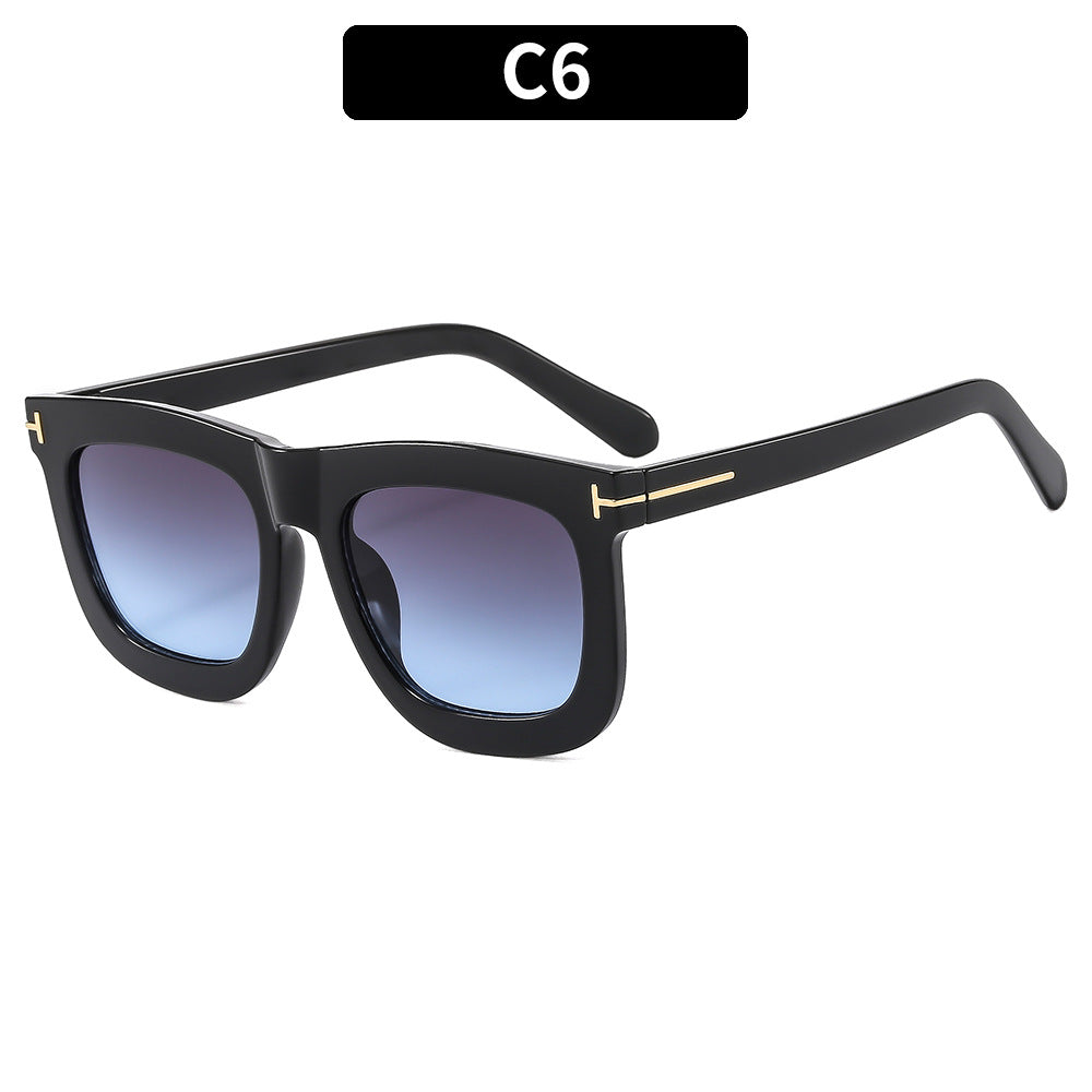 Modern Geometric Square Frame Sunglasses
