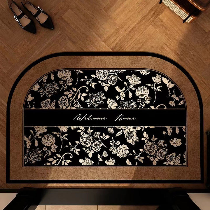 Decorative Floral Entry Mat for Home Entrances