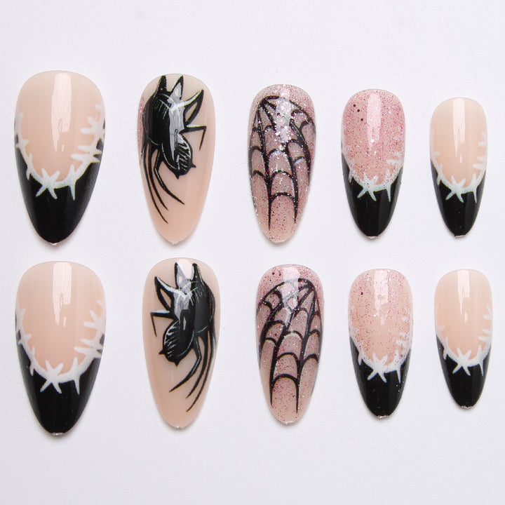 Creative spider design artificial nails Kalsten