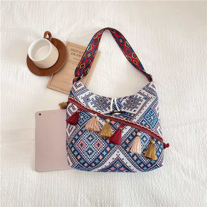 WoEthnic Patterned Flap Hobo Bag Kalsten