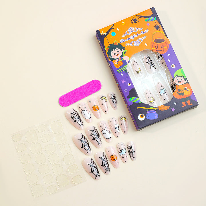 Creative Halloween Nail Art Set with Spider and Ghost Design Kalsten
