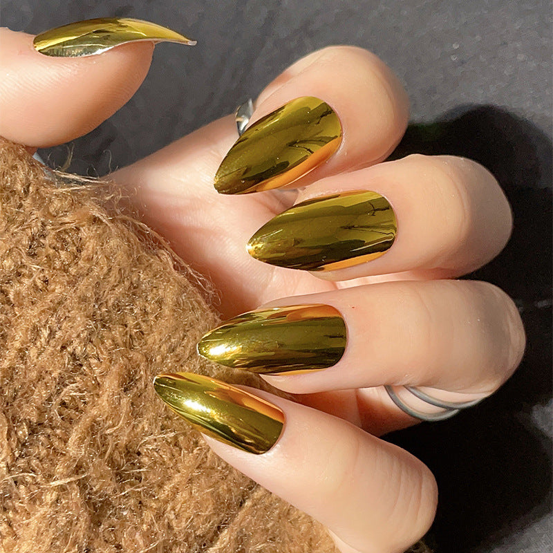 Metallic Stiletto Nail Enhancements Kalsten