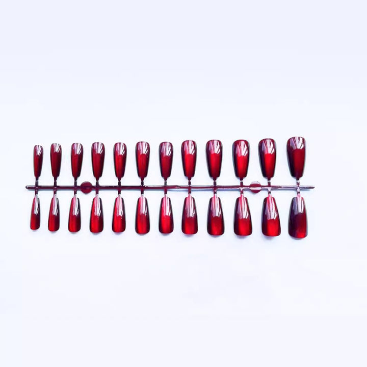 High-Gloss Almond-Shaped Press-On Nail Set Kalsten