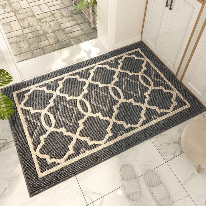 Plush Geometric Kitchen Runner Mat Kalsten