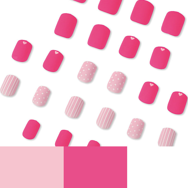 Artistic Press-On Nail Set with Charming Patterns Kalsten