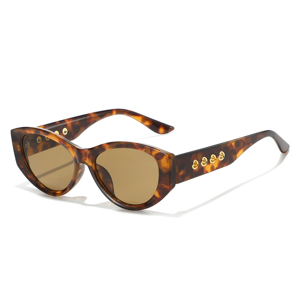 Cat-Eye Sunglasses with Decorative Gold Accents Kalsten