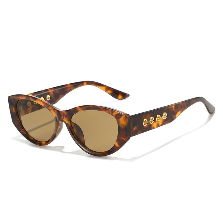 Cat-Eye Sunglasses with Decorative Gold Accents Kalsten