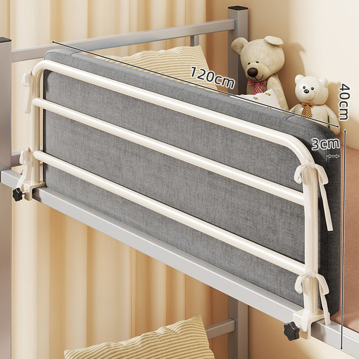Padded Clamp-Mounted Bed Safety Rail with Fabric Panel