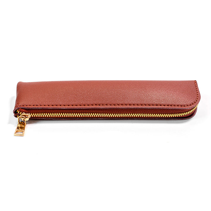 Premium Leather Zippered Pencil Case Kalsten