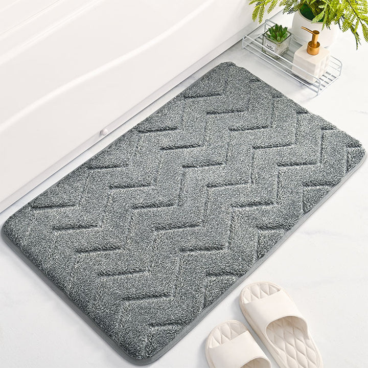 Herringbone Pattern Soft Bathroom Mat Kalsten