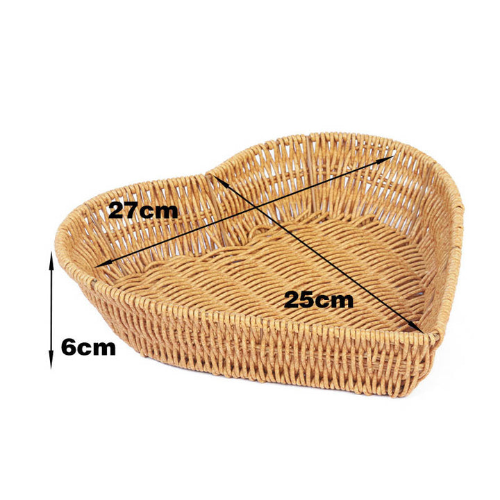 Heart-Shaped Woven Serving Tray Kalsten