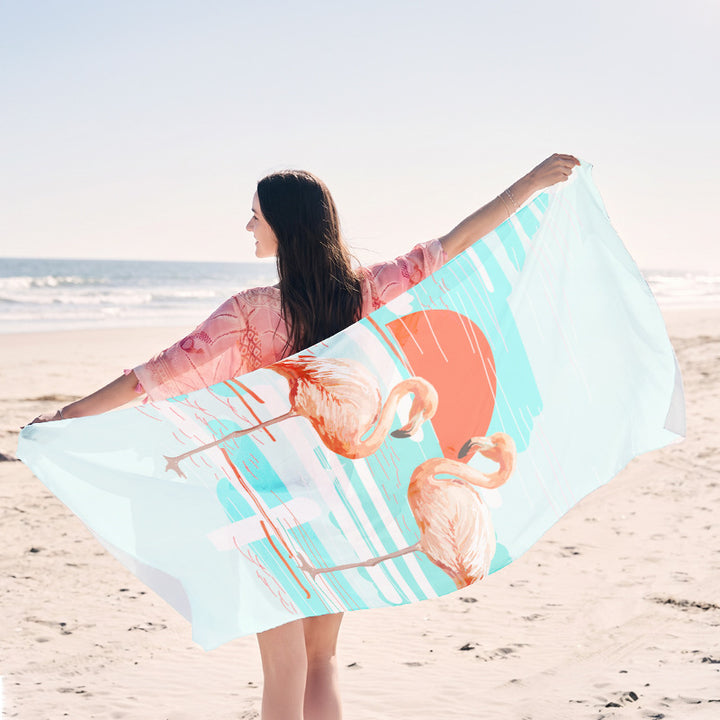 Light beach towel with creative jellyfish motif Kalsten