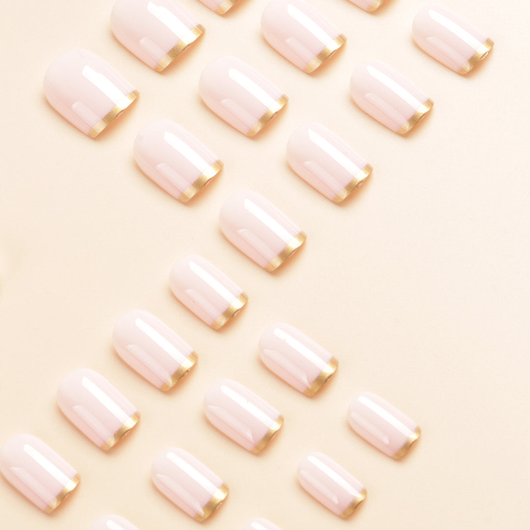 Elegant Glossy French Nail Tips Kalsten