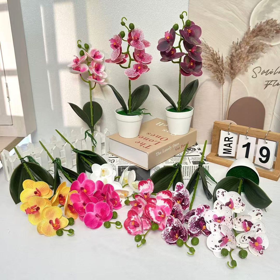 Realistic Faux Orchid Arrangement