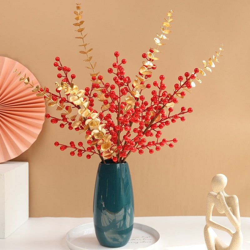Festive Berry and Eucalyptus Arrangement