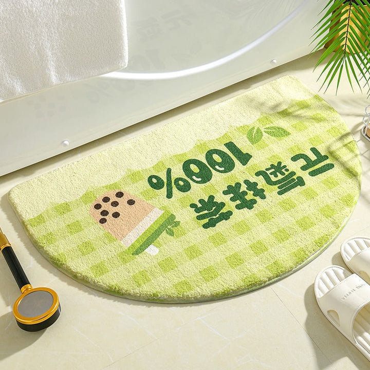Floral Print Bathroom Mat for Home