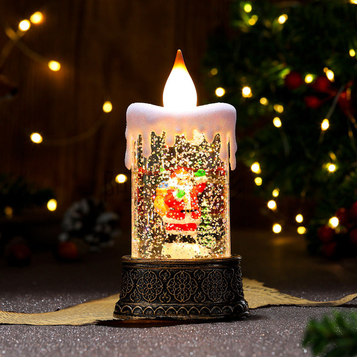 LED Illuminated Snow Globe Candle Decoration Kalsten