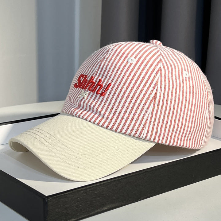 Striped Cotton Baseball Cap