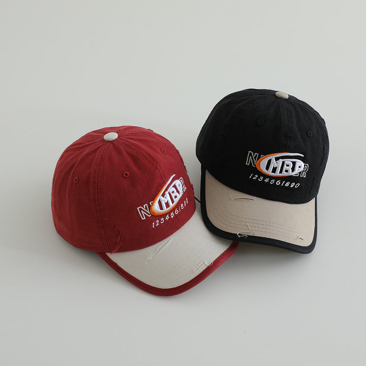 Men's Distressed Cotton Logo Baseball Cap Kalsten