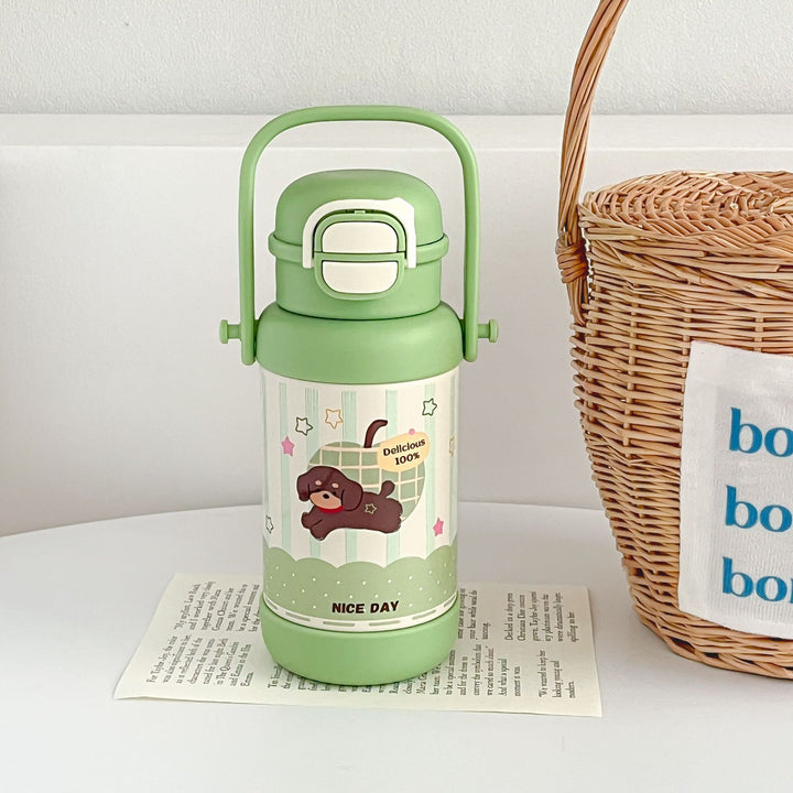 Women Insulated Drinking Bottle with Practical Carry Handle and Cute Design Kalsten