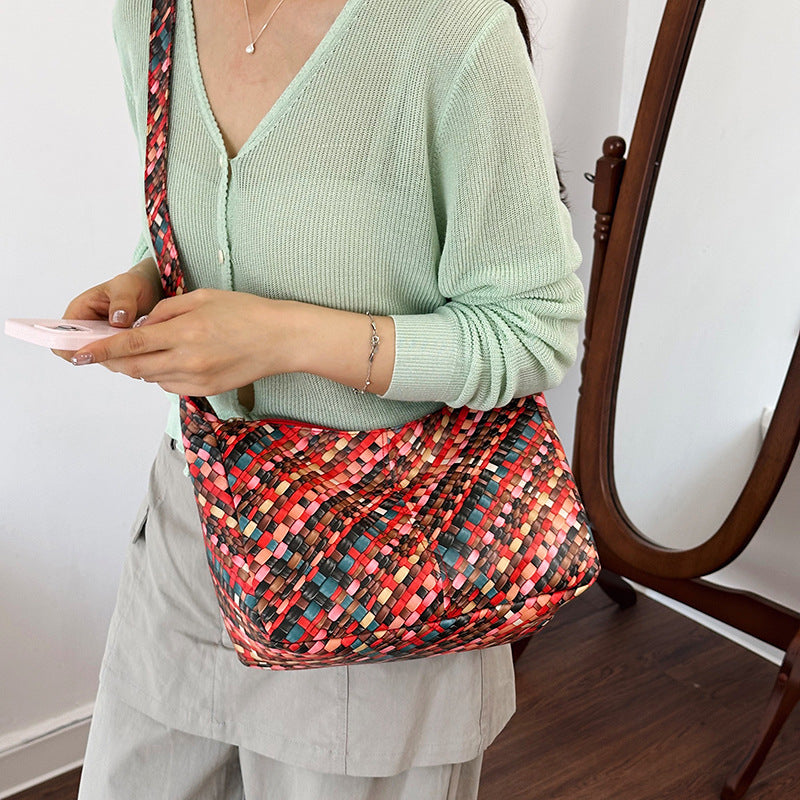 WoColorful Woven Hobo Bag Kalsten