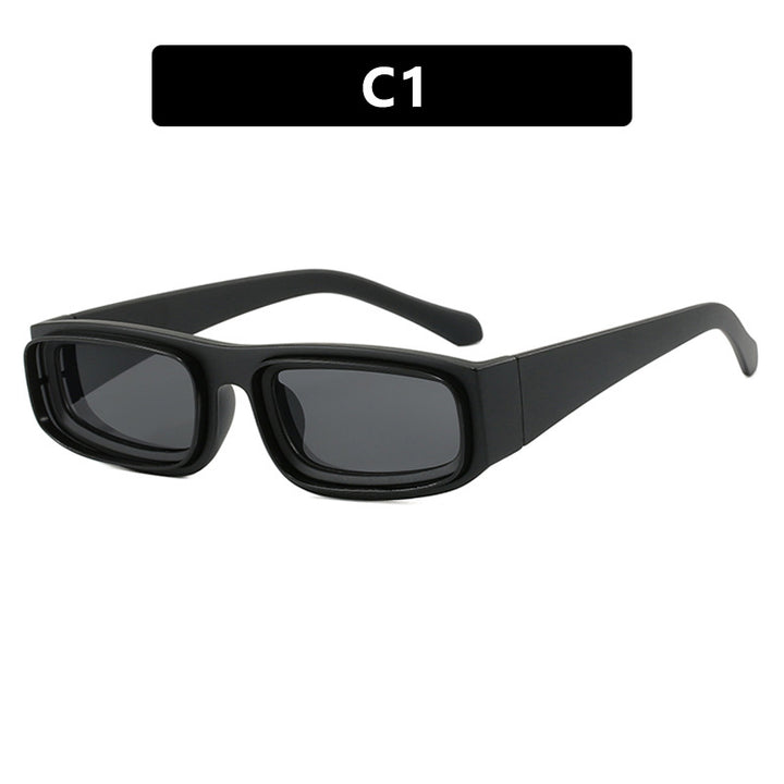 Ladies trendy rectangular sunglasses with elegant color play Kalsten