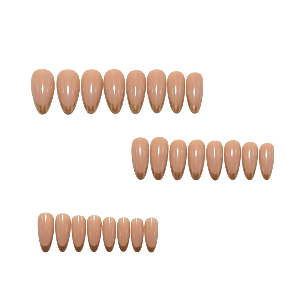 Artificial nails in elegant stiletto design with golden accents Kalsten