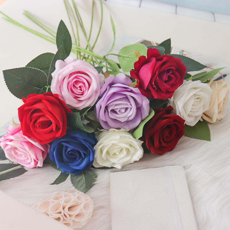 Realistic Silk Rose Stem