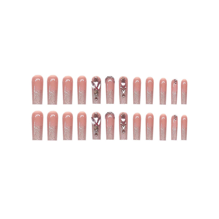 Glamorous Crystal-Embellished Press-On Nail Extensions Kalsten