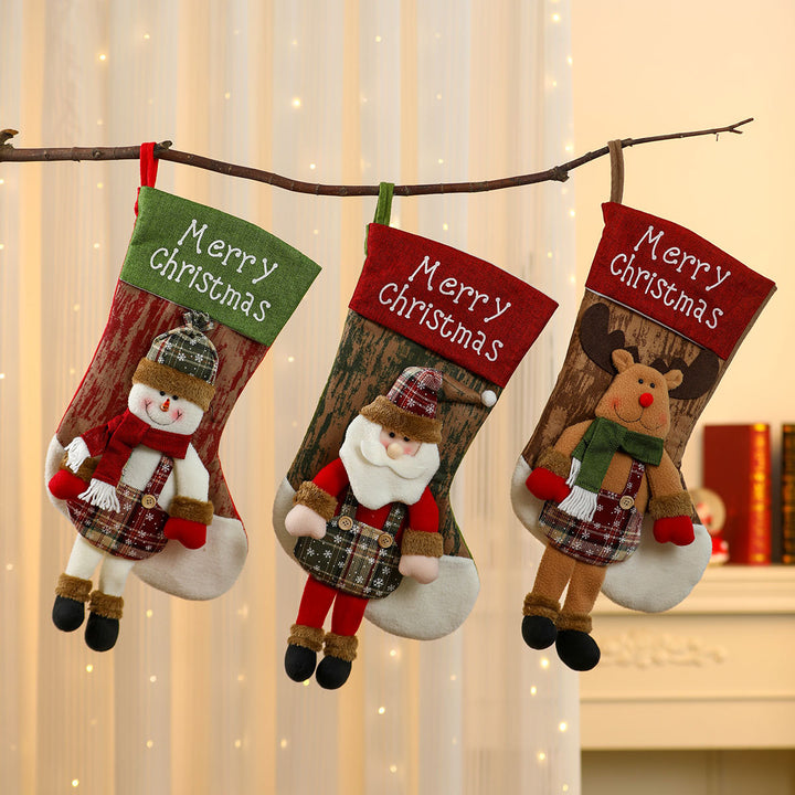 Plush Reindeer Christmas Stocking Kalsten