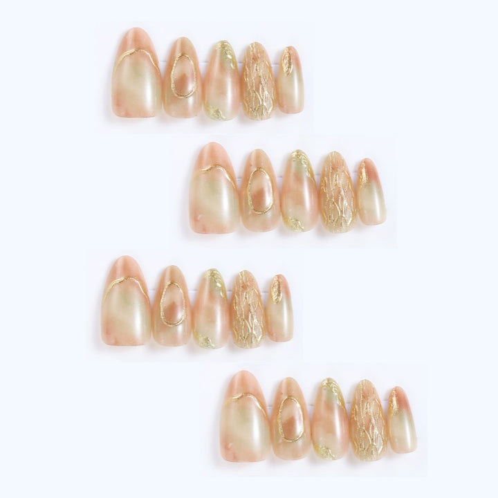 Glittering artificial nails in a modern design Kalsten